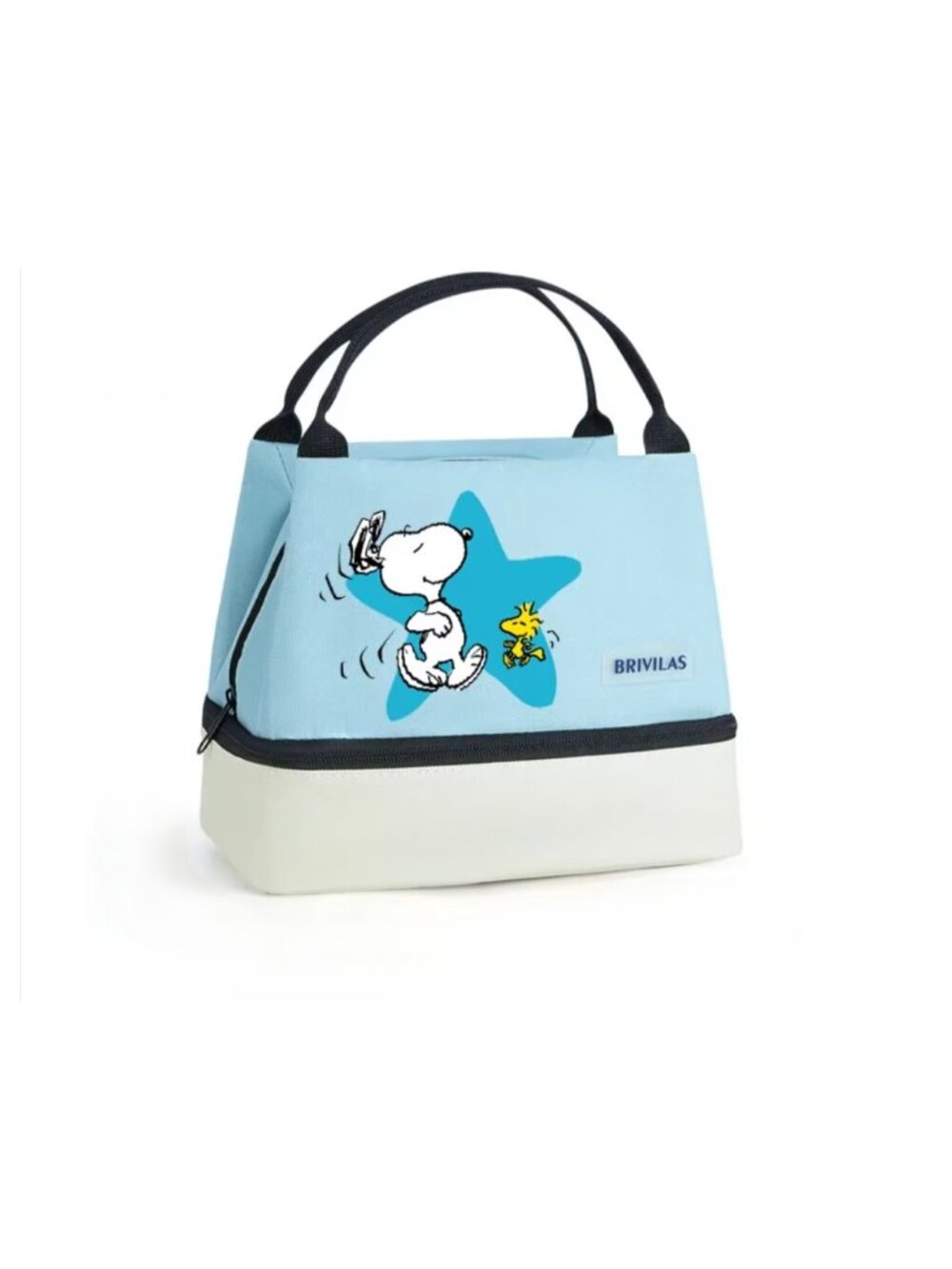 Snoopy Insulated Lunch Bag Double‑Layer Bento Tote, Aluminum Foil Cooler, Kids
